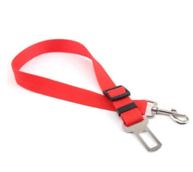 Fixed Strap Polyester Dog Strap Dog Leash Dog Leash in vibrant red color with adjustable design for pet safety.