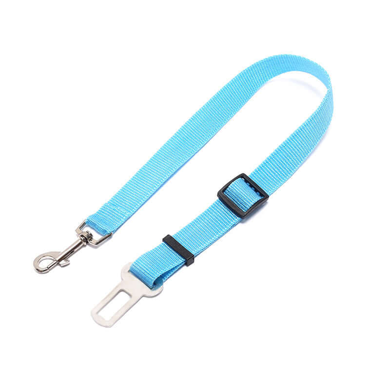 Fixed Strap Polyester Dog Strap Dog Leash Dog Leash in blue color, designed for pet safety during travel.