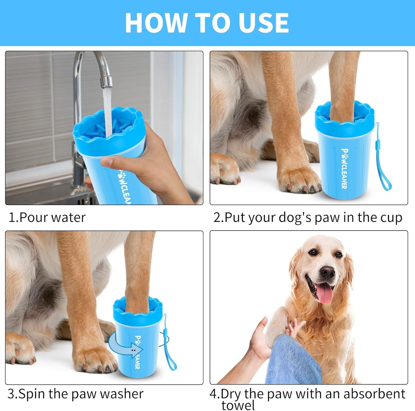 Vantio PawClean Pro - Portable Dog Paw Washer