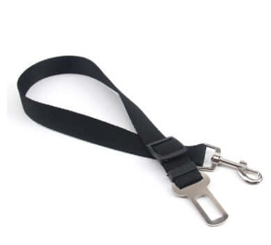 Fixed Strap Polyester Dog Strap Dog Leash Dog Leash with seatbelt clip and adjustable length for safe pet travel.