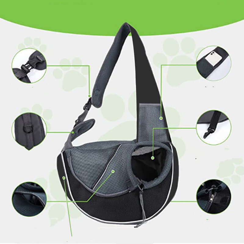 Carrying Pets Bag Women Outdoor Portable Crossbody Bag For Dogs Cats Pet Products with adjustable strap and drawstring features.