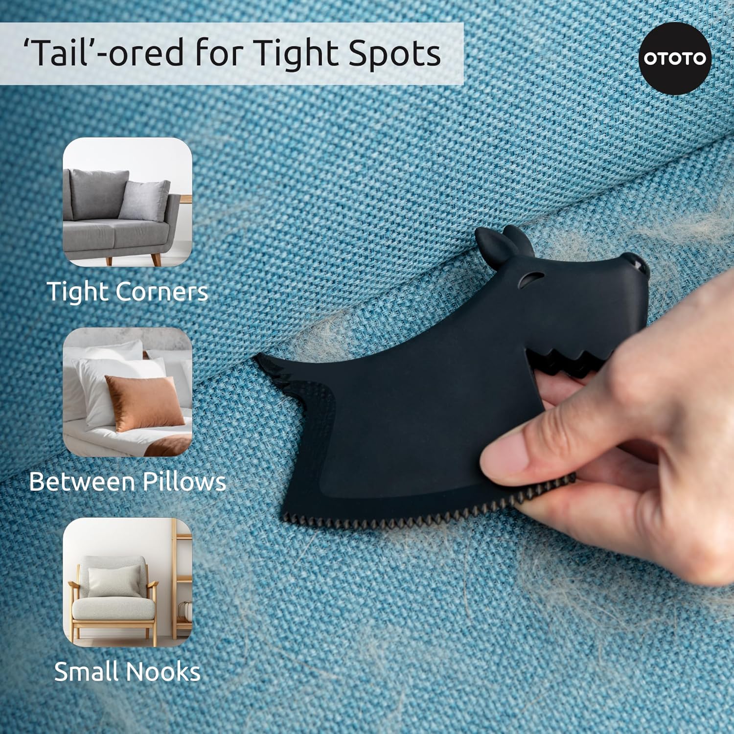 Vantio Ototo HairAway - Reusable Pet Hair Removal Tool