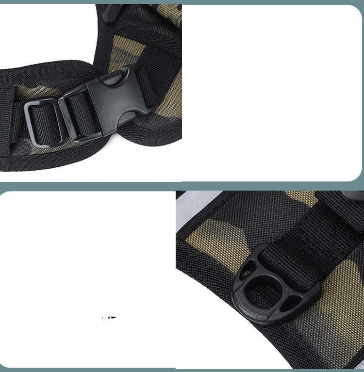 Outdoor Large Dog Backpack For Pets adjustable straps and buckles close-up view